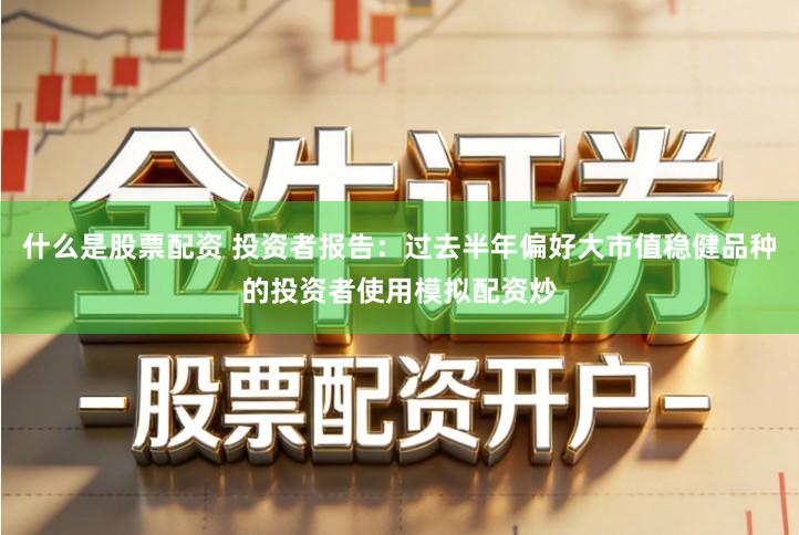 什么是股票配资 投资者报告：过去半年偏好大市值稳健品种的投资者使用模拟配资炒
